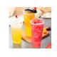 500ml 700ml Pp Injection Cup , Heart Shaped Disposable Juice Cups With Lids