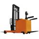 Stand Type Electric Reach Forklift 1000kg Load With PU Wheel