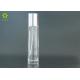 Round Clear Glass Lotion Dispenser Bottle 120ml With Silver Color Plastic Pump