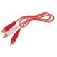 1.5 meter Gold Clear  2 RCA plug to RCA jack Cable Audio Video cable