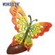 Colorful Polished Steel Sculpture Geometric Butterfly