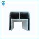 Square Aluminum Handrail Profiles Tubing Solid Glass Doll Eyes Prima Balustrades