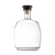 750ml empty vodka gin glass bottles with cork made of super flint glass material