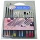 Slim Long Handled Paint Brushes , Personalised Paint Brush Set T With Plastic Palette