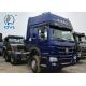 Blue 10 Tires Prime Mover Truck , High Cabin Howo Sinotruk 6x4 Tractor Truck 336HP Engine