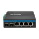 Two SFP Din Mount Poe Switch 1000 Mbps 4 Port , IP Camera Poe Switch For CCTV