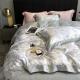 Luxury Washed Cotton Silk Embroidery 4 Pcs Bedding Set for King Size Comforter Set