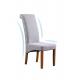 L17.5  inch Gray Padded Side Chair / High Back Fabric Dining Chair 300lb