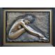Professional Metal Relief Sculpture , Nude Woman Wall Relief Sculpture