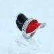 Fashion 316L Stainless Steel Casting Clay CZ Stones Ring LRX324