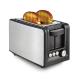 Home Appliances Bread Centering Chrome Toaster 2 Slice Wide Slot