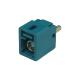 Single Port PCB Mount FAKRA Z Type Connector WaterBlue Color For Automotive