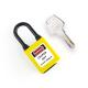 plastic shackle dust-proof nylon body safety padlock