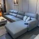 Bend Sponge Custom Sofa Bed Blue Leather 3.25m For Hotel Home
