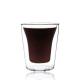 Hot Selling High Borosilicate Handle Heat Resistant Double Wall Clear 178ml  Coffee Glass