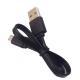 Short Black White Noodle Flat Micro V8 to USB Cable
