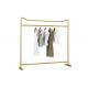 201 Steel Clothes Display Stand For Lady 's Clothing Metal Plating Golden Color