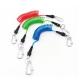 Colorful PU Plastic Stretchy Lanyard Cord With Locking Screwgate Carabiners