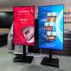 55 Inch Hanging Or Floor Standing Ultra High Bright Lcd Digital Displays Android Window Advertising Screen