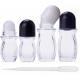 H6.85in D2.68in Glass Cosmetic Containers Round Octagonal Perfume Roller Bottles