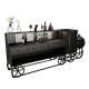 Retailer Shops Metal Reception Table Industrial Metal Wood Table for Minibar Coffee Shop