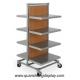 garment rack with wooden mdf shelving