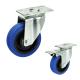 4 Blue Wheel Soft TPR Swivel Plate Medium Duty Trolley Casters Wholesales China