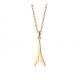 Eiffel Tower Pendant Stainless Steel Necklace 18K Gold Plating Fashion Jewelry Necklace
