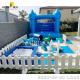 Inflatable Bouncing Blue Mini Castle Soft Play Equipment Area For Kids With Fence