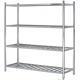 Stainless Steel 4-Layer Round Tube Shelves Kitchen Storage Rack 1200*500mm 1500*500mm