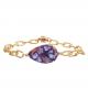 Jewelry Gold Plated Handmade Magnetic Clasp Chain Link Bangle Bracelet For Women