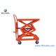 1190mm Height Ball Screw Scissor Lift Table Truck Without Hydraulic Pump Mobile Lift Carts