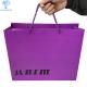 Exhibition Purple Grey Cardboard CCNB Gift Bags With Handles Spot UV