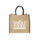 Vintage Style Jute Shopping Bags With Water Resistant Coated Lining