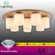 Round glass shade OAK wood ceiling light with remote controller made in Zhongshan China