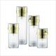 Transparent Cosmetic Airless Bottle 30ml 50ml 90ml 130ml Gold Silver Pump