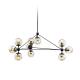 Large Glass Pendant Lights , Black Modo 10 Heads Bedroom Ceiling Lights