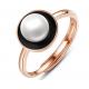 Women's fashion wild s925 silver bowl Pearl Ring