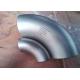 304 321 316 Stainless Steel Fittings , Sms 316l SS 90 Degree Elbow For pipeline