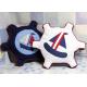 Patchwork Personalized Fashion Gifts Cotton Navy / White Embroidered Patchwork Rudder