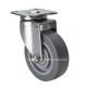 40kg Load Capacity Grey PU Caster for Caster Application in Swivel Design