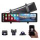 AHD1080P Android Wireless Carplay Rear View Mirror DVR WIFI GPS 3 Cams