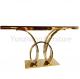 Entryway Top Modern Gold Console Table Faux Rectangular Marble Top durable
