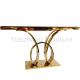 Entryway Top Modern Gold Console Table Faux Rectangular Marble Top durable