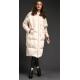 Polyester Lining Women's Heavy Down Jacket , Water Resistant White Duck Down Coat