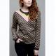 Birdseye Jacquard Knit Sweater Winter Pullover For Ladies Casual Wear Warm