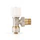 EN215 Brass Harmless Angle TRV Valves , Antiwear TRV Straight Radiator Valves