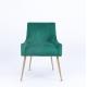 Metal Golden And Green Fabric Living Room Leisure Chair Commercial