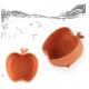 Baby Silicone Dining Plate Apple Shaped Baby Silicone Supplementary Food Bowl Baby Self Feeding Non Slip Silicone Bowl