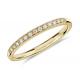 Matching Stacking 14K Yellow Gold Jewelry ring 0.2ct 1.5mm size Claw setting Type